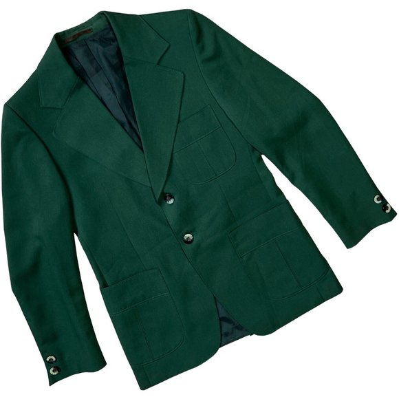 Halonen (Finland) Terylene Twill Worsted Wool Shooting Jacket Green (Gucci) : M